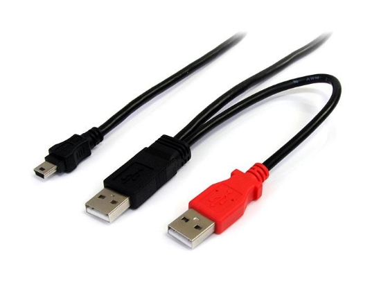 Picture of StarTech.com 6 ft USB Y Cable for External Hard Drive - USB A to mini B