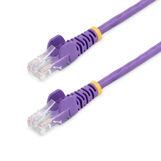 Picture of StarTech.com Cat5e Ethernet Patch Cable with Snagless RJ45 Connectors - 10 m, Purple