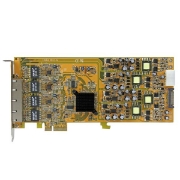 Picture of StarTech.com 4 Port Gigabit Power over Ethernet PCIe Network Card - PSE / PoE PCI Express NIC