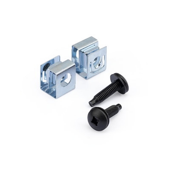 Picture of StarTech.com Server Rack Screws and Clip Nuts - 10-32 - Rack Mount Screws and Slide-On Cage Nuts - 50 Pack