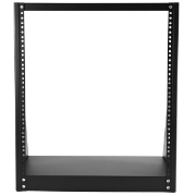 Picture of StarTech.com 2-Post 12U Heavy-Duty Desktop Server Rack, Small Open Frame 19in Computer Rack, Compact Network Rack for AV / Studio / Data / IT Equipment, TAA Compliant - Free Standing Two-Post Home/Office Rack