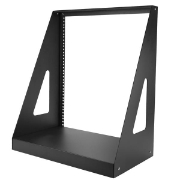 Picture of StarTech.com 2-Post 12U Heavy-Duty Desktop Server Rack, Small Open Frame 19in Computer Rack, Compact Network Rack for AV / Studio / Data / IT Equipment, TAA Compliant - Free Standing Two-Post Home/Office Rack