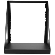 Picture of StarTech.com 2-Post 12U Heavy-Duty Desktop Server Rack, Small Open Frame 19in Computer Rack, Compact Network Rack for AV / Studio / Data / IT Equipment, TAA Compliant - Free Standing Two-Post Home/Office Rack