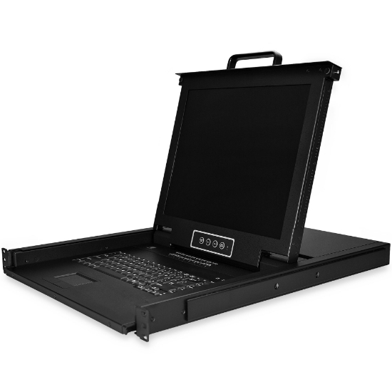 Picture of StarTech.com 16 Port Rackmount KVM Console w/ 6ft Cables - Integrated KVM Switch w/ 17" LCD Monitor - Fully Featured 1U LCD KVM Drawer- OSD KVM - Durable 50,000 MTBF - USB + VGA Support