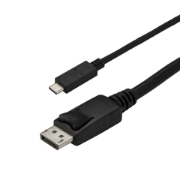 Picture of StarTech.com 9.8ft/3m USB C to DisplayPort 1.2 Cable 4K 60Hz - USB-C to DisplayPort Adapter Cable - HBR2 USB Type-C DP Alt Mode to DP Monitor Video Cable - Works w/ Thunderbolt 3 - Black