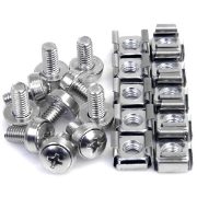 Picture of StarTech.com 50 Pkg M6 Mounting Screws and Cage Nuts for Server Rack Cabinet