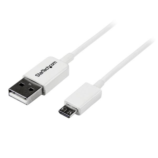 Picture of StarTech.com 1m White Micro USB Cable - A to Micro B