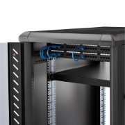 Picture of StarTech.com 1U 4-Post Adjustable Server Rack Mount Shelf - 330lbs(150 kg) - 19.5 to 38in Adjustable Mounting Depth Universal Tray for 19" AV, Data & Network Equipment Rack - 27.5in Deep