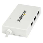Picture of StarTech.com 4 Port USB C Hub with 1x USB-C & 3x USB-A Ports (SuperSpeed 5Gbps) - USB Bus Powered - Portable/Laptop USB 3.0 Adapter Hub - USB 3.1 Gen 1/USB 3.2 Gen 1 Type-C Hub - White~4 Port USB C Hub with 1x USB-C & 3x USB-A Ports (SuperSpeed 5Gbps) - USB Bus Powered - Portable/Laptop USB 3.0 Adapter Hub - USB 3.2 Gen 1 Type-C Hub - White