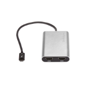 Picture of StarTech.com Thunderbolt 3 to Dual HDMI 2.0 Adapter - 4K 60Hz - Thunderbolt 3 Certified - Dual Monitor HDMI Video Converter Adapter - Mac & Windows compatible - Dual 4K Display HDMI