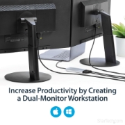 Picture of StarTech.com Thunderbolt 3 to Dual HDMI 2.0 Adapter - 4K 60Hz - Thunderbolt 3 Certified - Dual Monitor HDMI Video Converter Adapter - Mac & Windows compatible - Dual 4K Display HDMI