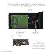 Picture of StarTech.com Thunderbolt 3 PCIe Expansion Chassis, External Enclosure with One PCI Express Slot, PCIe Box for Laptops/Desktops/All-In-Ones, 5K/4K Output Via TB3/DP Ports, TAA Compliant