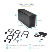 Picture of StarTech.com Thunderbolt 3 PCIe Expansion Chassis, External Enclosure with One PCI Express Slot, PCIe Box for Laptops/Desktops/All-In-Ones, 5K/4K Output Via TB3/DP Ports, TAA Compliant