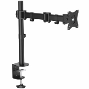 Picture of StarTech.com Desk Mount Monitor Arm for up to 34" (8 kg) VESA Compatible Displays - Articulating Pole Mount Single Monitor Arm - Ergonomic Height Adjustable Monitor Mount - Desk Clamp/Grommet