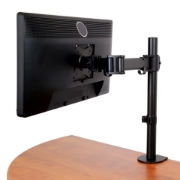 Picture of StarTech.com Desk Mount Monitor Arm for up to 34" (8 kg) VESA Compatible Displays - Articulating Pole Mount Single Monitor Arm - Ergonomic Height Adjustable Monitor Mount - Desk Clamp/Grommet