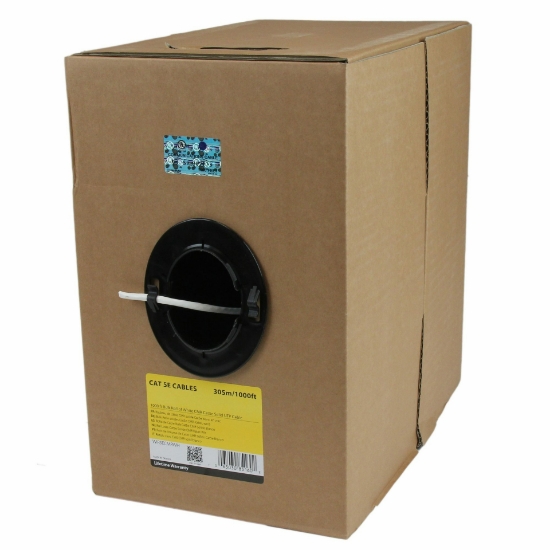 Picture of StarTech.com Bulk Cat 5e Ethernet Cable - 1000 ft. (304,8m) - Solid - CMR-Rated - White - TAA Compliant