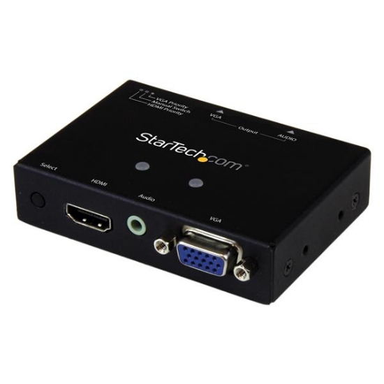 Picture of StarTech.com 2x1 VGA + HDMI to VGA Converter Switch w/ Priority Switching – 1080p