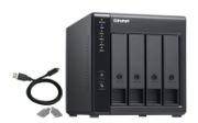 Picture of QNAP TR-004 storage drive enclosure HDD/SSD enclosure Black 2.5/3.5"