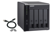 Picture of QNAP TR-004 storage drive enclosure HDD/SSD enclosure Black 2.5/3.5"