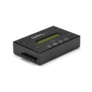 Picture of StarTech.com 1:1 Standalone Hard Drive Duplicator & Eraser, SATA HDD/SSD Disk Cloner & Eraser, LCD display, TAA Compliant, OS Independent