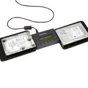 Picture of StarTech.com 1:1 Standalone Hard Drive Duplicator & Eraser, SATA HDD/SSD Disk Cloner & Eraser, LCD display, TAA Compliant, OS Independent