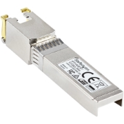 Picture of StarTech.com MSA Compliant SFP+ Transceiver Module - 10GBASE-T~MSA Uncoded SFP+ Module - 10GBASE-T - SFP to RJ45 Cat6/Cat5e - 10GE Gigabit Ethernet SFP+ - RJ-45 30m