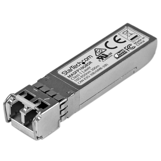 Picture of StarTech.com Cisco Meraki MA-SFP-10GB-SR Compatible SFP+ Transceiver Module - 10GBASE-SR~Cisco Meraki MA-SFP-10GB-SR Compatible SFP+ Module - 10GBASE-SR - 10GbE Multimode Fiber MMF Optic Transceiver - 10GE Gigabit Ethernet SFP+ - LC 300m - 850nm - DDM Cisco Meraki MS225, MX400, MS250