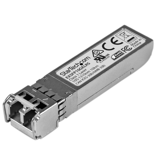 Picture of StarTech.com Juniper EX-SFP-10GE-LR Compatible SFP+ Transceiver Module - 10GBASE-LR~Juniper EX-SFP-10GE-LR Compatible SFP+ Module - 10GBASE-LR - 10GbE Single Mode Fiber SMF Optic Transceiver - 10GE Gigabit Ethernet SFP+ - LC 10km - 1310nm - DDM