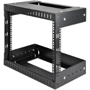 Picture of StarTech.com 8U 19" Wall Mount Network Rack - Adjustable Depth 12-20" 2 Post Open Frame Server Room Rack for AV/Data/ IT Communication/Computer Equipment/Switch w/Cage Nuts & Screws
