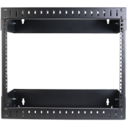 Picture of StarTech.com 8U 19" Wall Mount Network Rack - Adjustable Depth 12-20" 2 Post Open Frame Server Room Rack for AV/Data/ IT Communication/Computer Equipment/Switch w/Cage Nuts & Screws