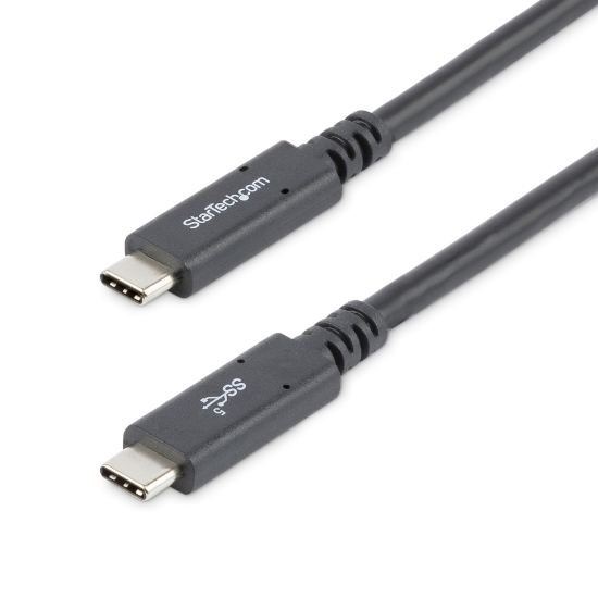 Picture of StarTech.com 6 ft (1.8 m) USB C to USB C Cable - 5A, 100W PD 3.0 - Certified Works With Chromebook - USB-IF Certified - M/M - USB 3.0 5Gbps - USB C Charging Cable - USB Type C Cable