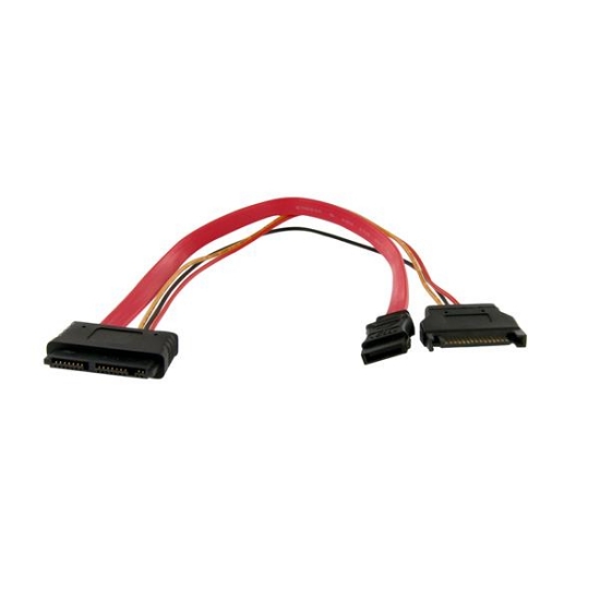Picture of StarTech.com 12in Micro SATA to SATA with SATA Power Adapter Cable