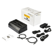 Picture of StarTech.com 4-Bay USB 3.1 to SATA Hard Drive Docking Station, 10Gbps USB Hard Drive Dock, External 2.5/3.5" SSD/HDD, SATA I/II/III, Docking Station, Hot-Swap Hard Drive Bay, Top-Loading