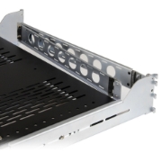 Picture of StarTech.com 2U Vented Sliding Server Rack Shelf w/ Cable Management Arm - 27.7 to 31.6in Adjustable Mounting Depth - 50lb - 19” Server Tray Shelf for Equipment Rack - 24in Deep