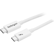 Picture of StarTech.com Thunderbolt 3 Cable - 20Gbps - 1m - White - Thunderbolt, USB, and DisplayPort Compatible