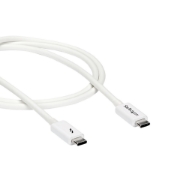 Picture of StarTech.com Thunderbolt 3 Cable - 20Gbps - 1m - White - Thunderbolt, USB, and DisplayPort Compatible