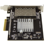 Picture of StarTech.com Quad Port 10G SFP+ Network Card - Intel XL710 Open SFP+ Converged Adapter - PCIe 10 Gigabit Ethernet Server NIC - 10GbE Fiber Optic LAN Card - Dell PowerEdge HPE ProLiant