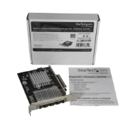 Picture of StarTech.com Quad Port 10G SFP+ Network Card - Intel XL710 Open SFP+ Converged Adapter - PCIe 10 Gigabit Ethernet Server NIC - 10GbE Fiber Optic LAN Card - Dell PowerEdge HPE ProLiant
