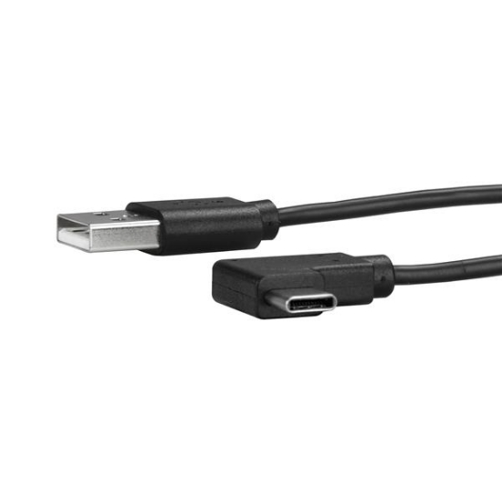 Picture of StarTech.com USB-A to USB-C Cable - Right-Angle - M/M - 1 m (3 ft.) - USB 2.0