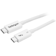 Picture of StarTech.com Thunderbolt 3 Cable - 40Gbps - 0.5m - White - Thunderbolt, USB, and DisplayPort Compatible