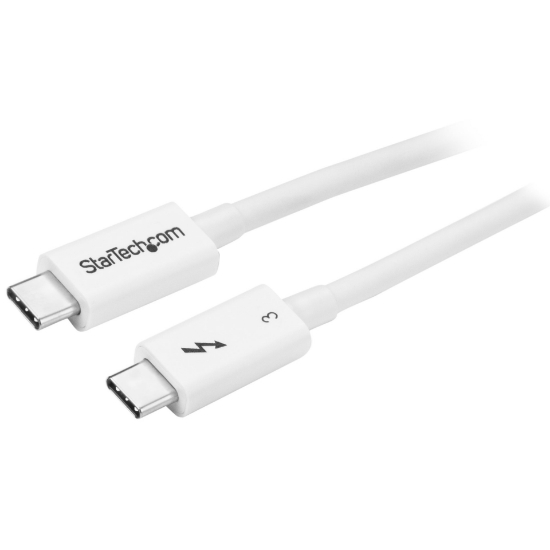 Picture of StarTech.com Thunderbolt 3 Cable - 40Gbps - 0.5m - White - Thunderbolt, USB, and DisplayPort Compatible