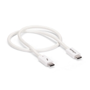Picture of StarTech.com Thunderbolt 3 Cable - 40Gbps - 0.5m - White - Thunderbolt, USB, and DisplayPort Compatible