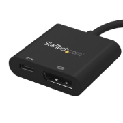 Picture of StarTech.com USB C to DisplayPort Adapter with Power Delivery - 4K 60Hz HBR2 - USB Type-C to DP 1.2 Monitor Video Converter w/ Charging - 60W PD Pass-Through - Thunderbolt 3 Compatible