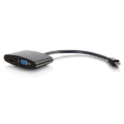Picture of C2G 20cm Mini DisplayPort to HDMI or VGA Adapter Converter 4K UHD - Black