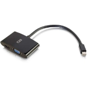 Picture of C2G 20cm Mini DisplayPort to HDMI or VGA Adapter Converter 4K UHD - Black