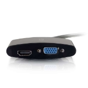 Picture of C2G 20cm Mini DisplayPort to HDMI or VGA Adapter Converter 4K UHD - Black