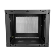 Picture of StarTech.com 2-Post 9U Wall Mount Network Cabinet with 1U Shelf, 19" Wall-Mounted Server Rack for Data / Networking / AV / Electronics / Computer Equipment, Small Vented Rack Enclosure