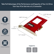 Picture of StarTech.com U.2 to PCIe Adapter for 2.5" U.2 NVMe SSD - SFF-8639 - x4 PCI Express 4.0