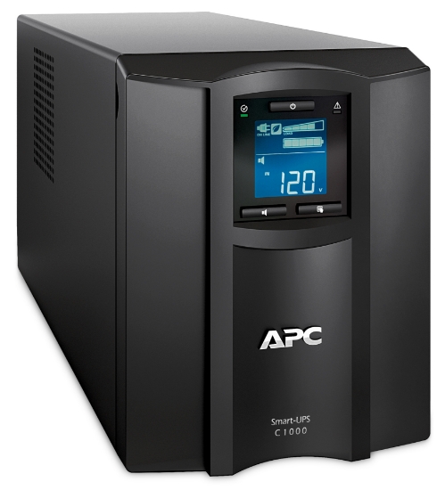 Picture of APC Smart-UPS C, Line Interactive, 1000VA, Tower, 230V, 8x IEC C13 outlets, SmartConnect port, USB and Serial communication, AVR, Graphic LCD