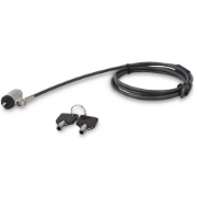 Picture of StarTech.com 6ft (2m) Laptop Cable Lock with Keys - Keyed Security Cable Lock for Compatible K-Slot Laptops, Desktops, Computers & Other Devices - Anti-Theft Vinyl Coated Steel Cable Lock